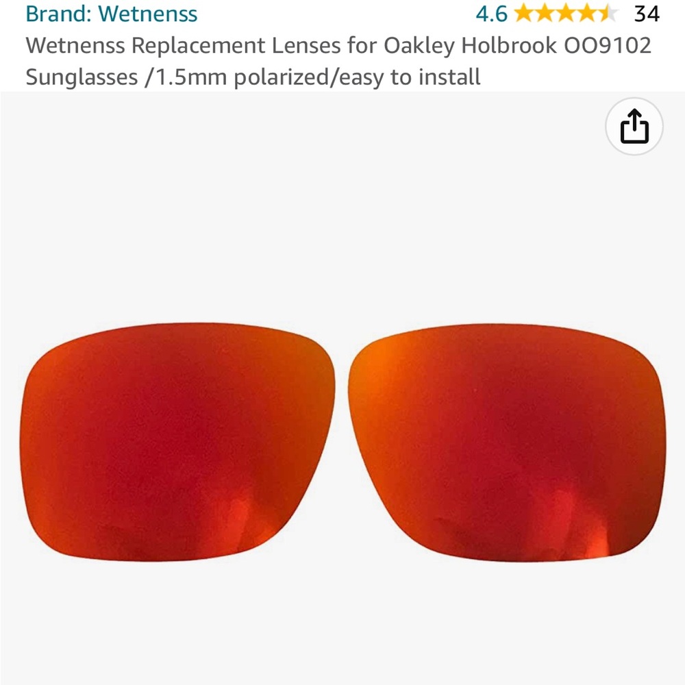 Wetnenss Replacement Lenses for Oakley Holbrook OO9102 Sunglasses /1.5mm polariz